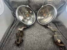 Vintage 1930s Trippe Senior Safety Speedlights Pair W Original Bumper Brackets Vintage 1930s Trippe Senior Safety Speedlights Pair W Original Bumper Brackets