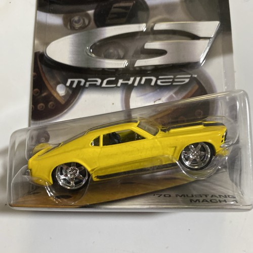 Hot Wheels G Machines 1970 Mustang Mach 1, giallo, scala 1/50 - Foto 2 di 3