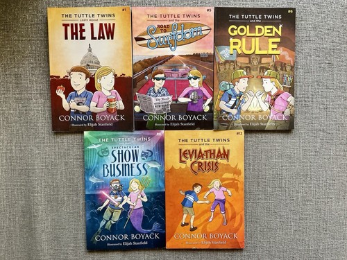 Lot of 5 THE TUTTLE TWINS, Connor Boyack. 1, 5, 6, 8, 12. Homeschool Excellent - Picture 2 of 2