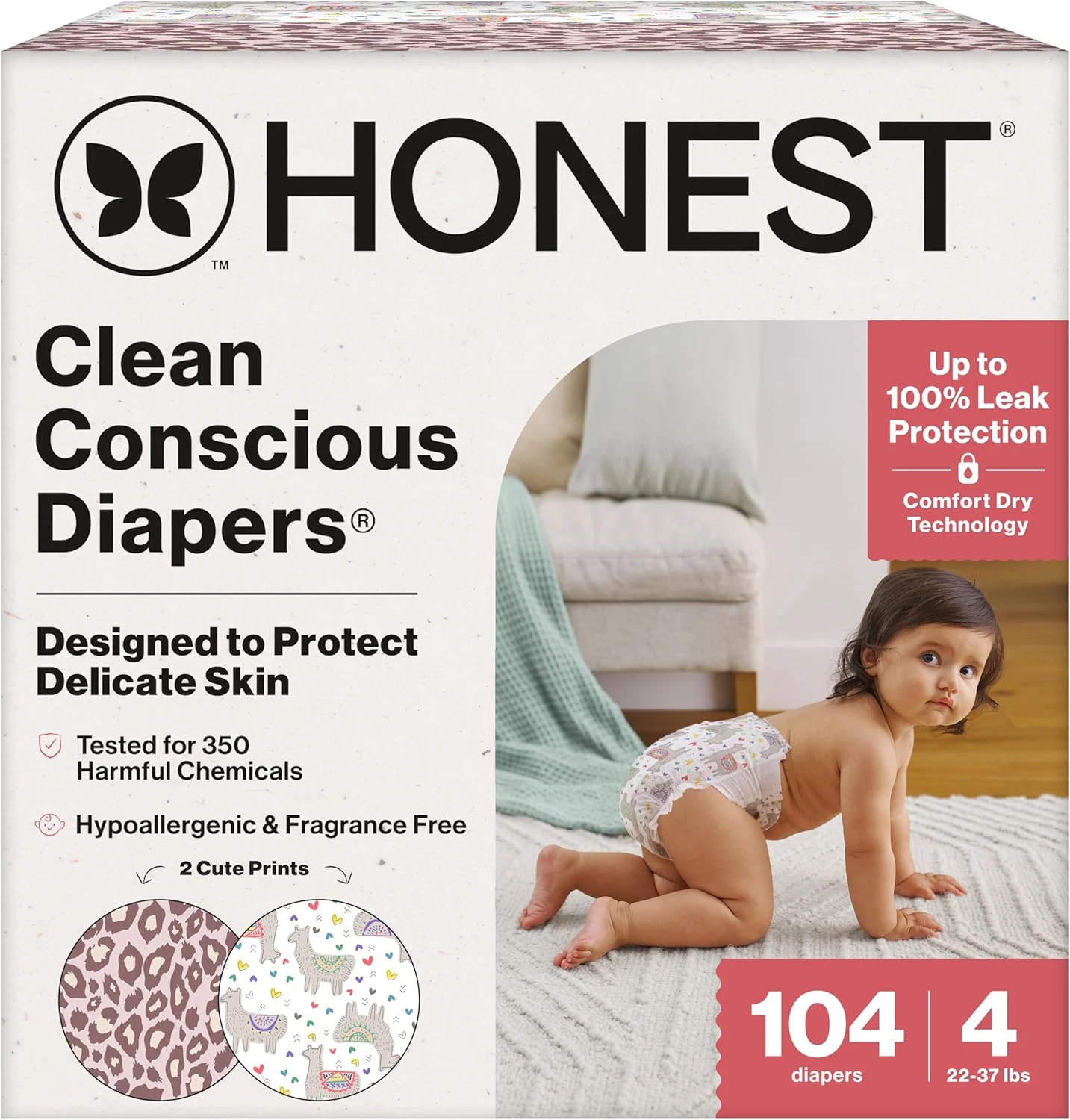 Honest Company Diapers Size 4 104ct Wild Thang All The Alpacas Super Club Box Ne
Opens in a new wind