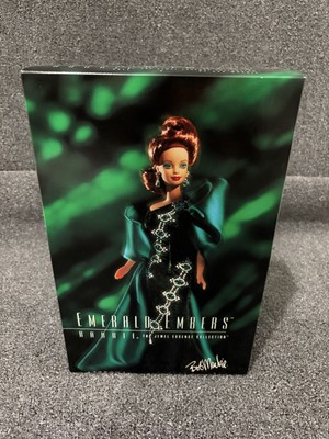Emerald Embers Barbie Doll Bob Mackie Jewel Essence Collection 15521 In Box COA