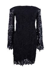 Bardot Women's Flora Lace Off The Shoulder Dress (XS, Black) 9349585705902
