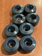 Vintage Roller Skate Wheels  Set of 8  Blue  GC