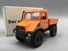Modellautos 1:43 NZG Mercedes-Benz Unimog Werbemodell "Der neue Unimog"mit OVP