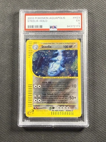 Pokemon Cards PSA 5 EX Steelix Holo Aquapolis E-Series WotC 2003 H23/H32