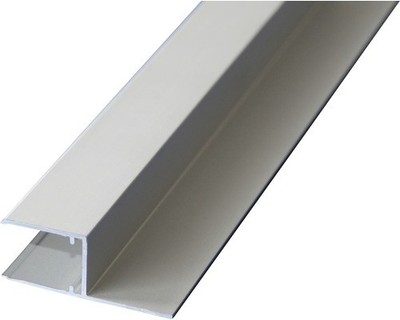 Gutta Alu U-Profil Lasche längs für 16 mm Doppelstegplatten L = 4000 mm