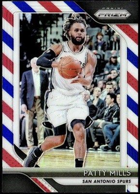 2018-19 Panini Prizm #23 Patty Mills Prizms Red White and Blue E1