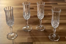 RCR Royal Crystal Rock 8” Fluted Champagne Glasses Aurea Italy Set Of 4