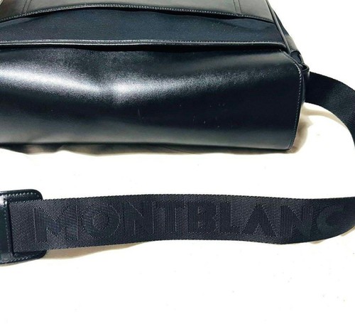 Montblanc Genuine Leather Shoulder Bag Sv Hardware Cross-Body Beautiful design E - Picture 7 of 9