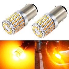 PHINLION 2057 1157 Orange Yellow LED Bulbs 1157/7528/BAY15D, Amber
