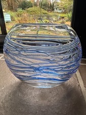 Vintage Dartington Glass Crystal Ripple Vase