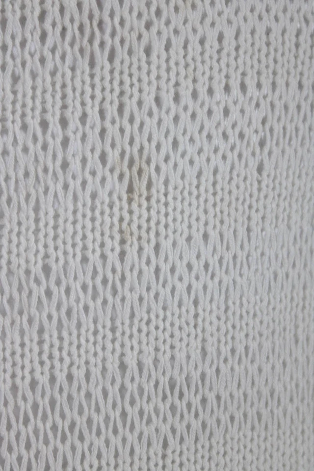 Женский свитер Michael Stars с длинными рукавами и V-образным вырезом белый синий хлопок размер 2 - Изображение 4 из 4