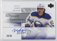 2023-24 Upper Deck Ultimate Collection Tier 1 29/65 Matthew Savoie Matt Auto 1b8