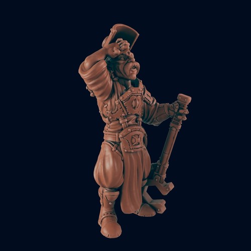Human Inventor - Bolts and Brimstone - Minis - EC3D - Steampunk - SciFi RPG - Picture 2 of 3