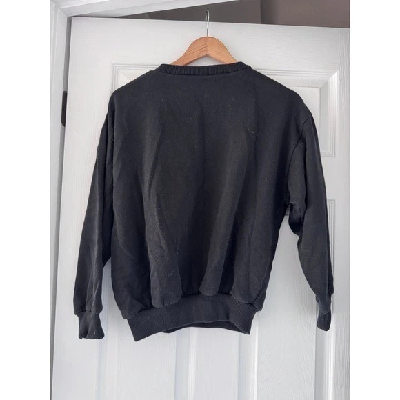 Suéter Gitano Coleção Limitada Vintage Preto com Bordado Rosa - Imagem 3 de 3