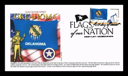 US COVER FIRST DAY OF ISSUE PANDA CACHETS PICTORIAL CANCEL OKLAHOMA FLAG