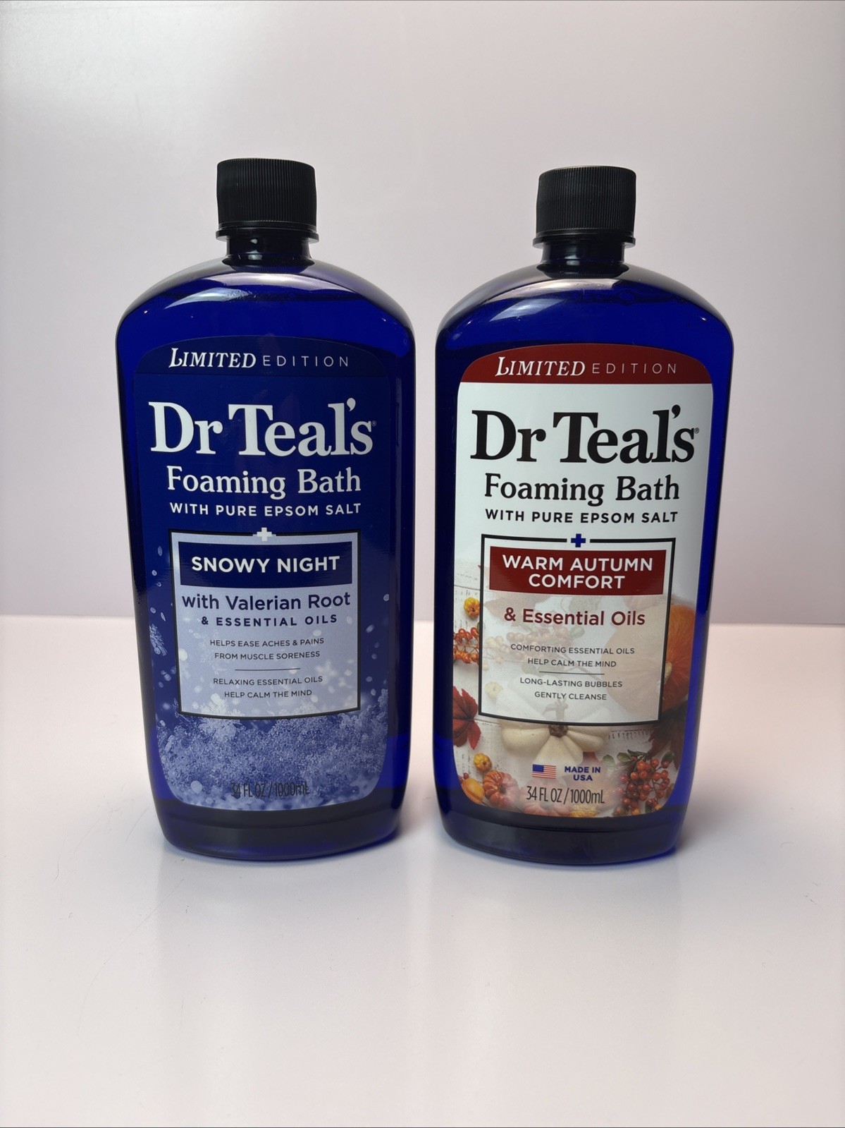 Dr Teal's 34 Oz Snowy Night And Warm Autumn Comfort
