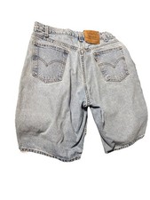 Vintage Levis 550 Relaxed Fit Jean Shorts Mens 34 Blue Light Wash Orange Tab