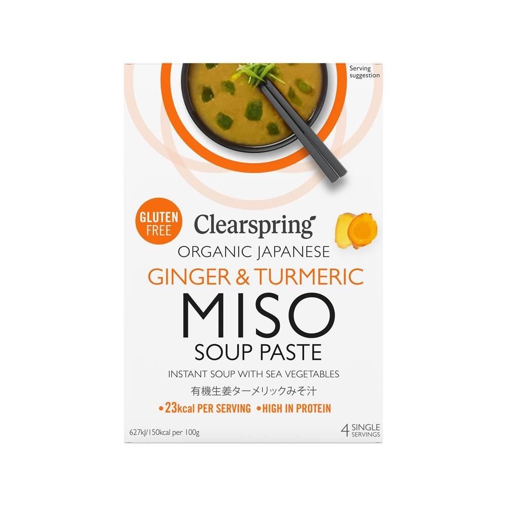 Clearspring Organic Japanese Ginger & Turmeric Instant Miso Soup 60g - 4 Pack - Image 3