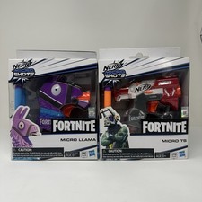 NERF Fortnite Micro Shots Llama TS Blaster Lot 2 NEW Sealed Hasbro Toy