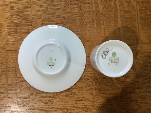 Wedgwood April Colours grey bone china #30 cocoa pot & demitasse set W4147 - Picture 18 of 18