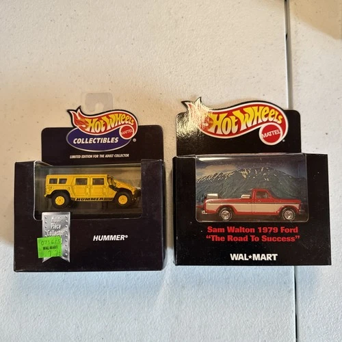 Vintage Hot Wheels Lot Real Riders Hummer & Sam Waltons Ford Truck