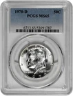 1970 D 50C Kennedy Half Dollar PCGS Graded MS 65