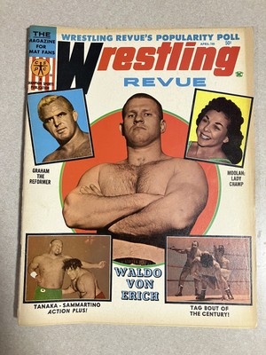 Wrestling Revue Magazine - April 1968 - Waldo Von Erich / Moolah / Eddie Graham