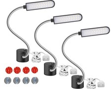 Sewing Machine Light LED Magnetic Work Lamp 30LED 6W 3pcs-Black, Black