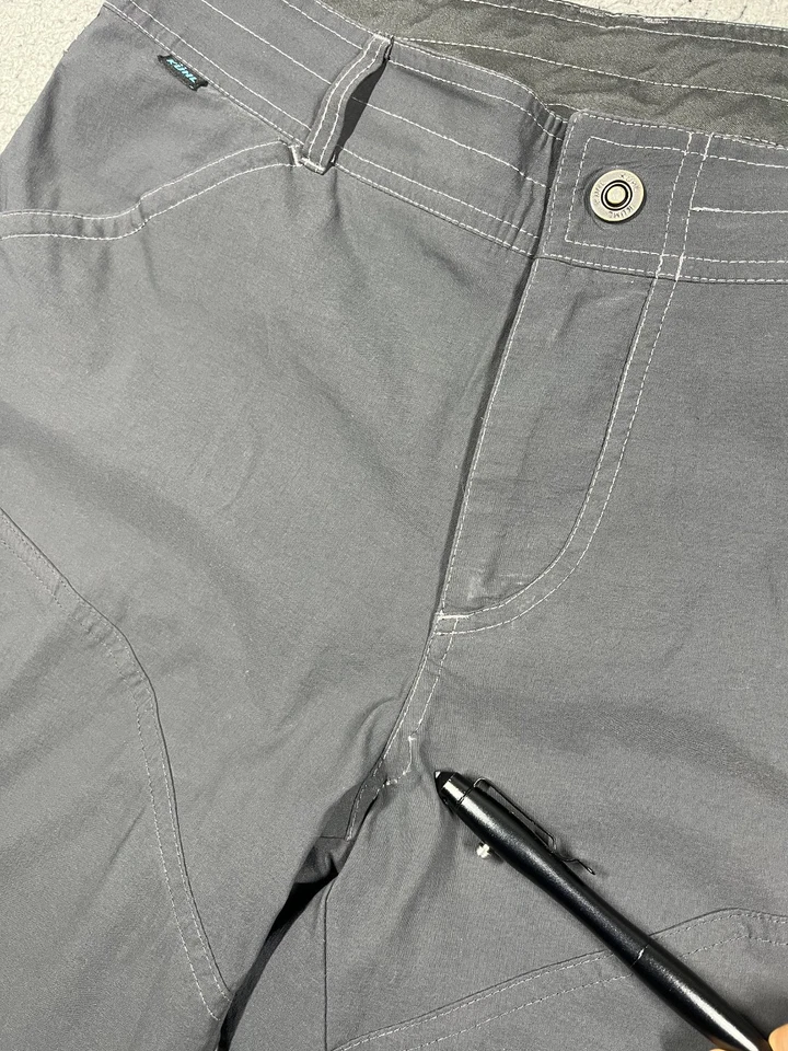 Pantalones Cortos Kuhl Renegade Para Hombre Talla 33 Gris Senderismo Camping Aire Libre Entrepierna 10" Foto 2 de 4