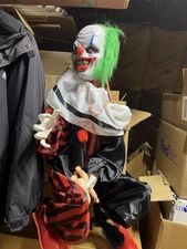 Haunted Hill Farm Life-Size Animatronic Crouching Clown