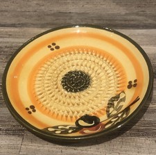 Spanish Garlic Rasp Grater Plate 12.5 cm Traditional Handmade Ceramic Pottery