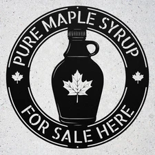 Custom Maple Syrup Metal Sign Personalized Farmhouse Kitchen Rustic Wall Deco...