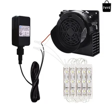 Easy Setup 12V Inflatable Fan with Light String - Perfect for Holiday Displays