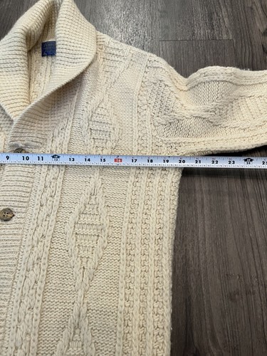 Vintage 80’s Pendleton Cable Knit Wool Shawl Collar Cardigan Size M USA Made - Picture 6 of 10