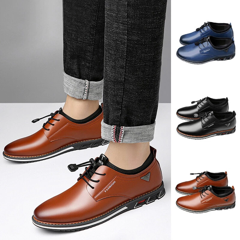 Men's flat top heel formal shoes