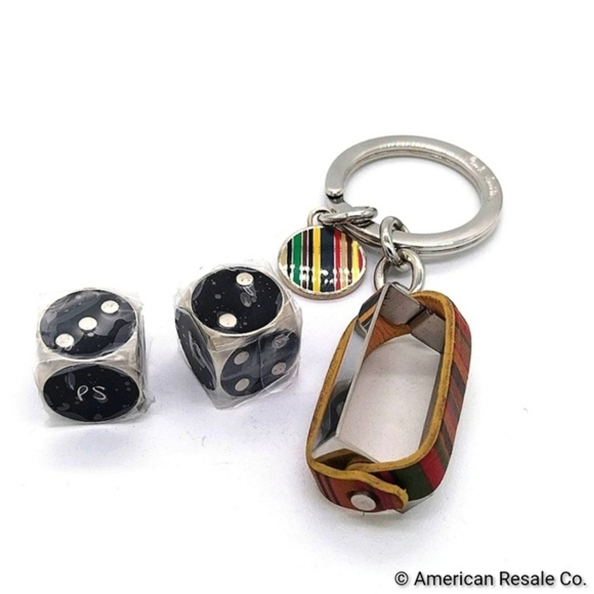 50% Off! $179 Paul Smith Vintage Dice Leather Keychain Fob
