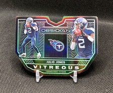 2021 Obsidian Julio Jones /15 “VITREOUS” ELECTRIC ETCH GREEN Die-Cut SSP #V-20