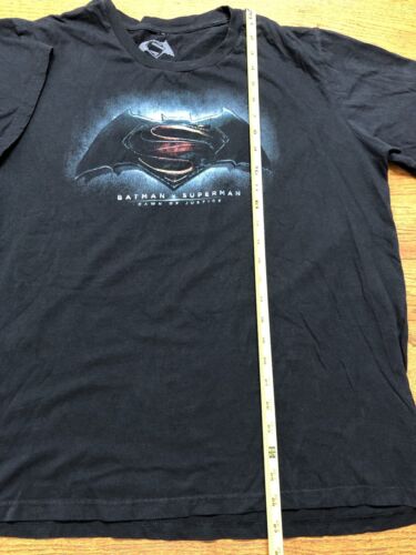 Batman v Superman Dawn Of Justice Mens XL Black Tshirt DC Comics Superhero Movie - Picture 4 of 5