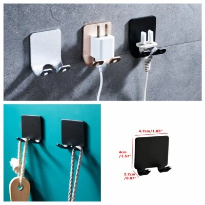Adhesive Wall Mounted kitchen Bath Toothbrush Holder Shaver Razor Stand Rack 3Pc - Image 1 of 4