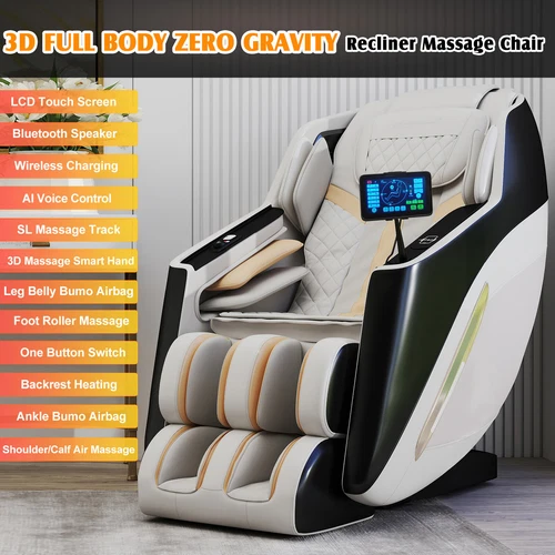 Full Body Zero Gravity Massage Chair Recliner SL-Track,WirelessCharging,AI Voice