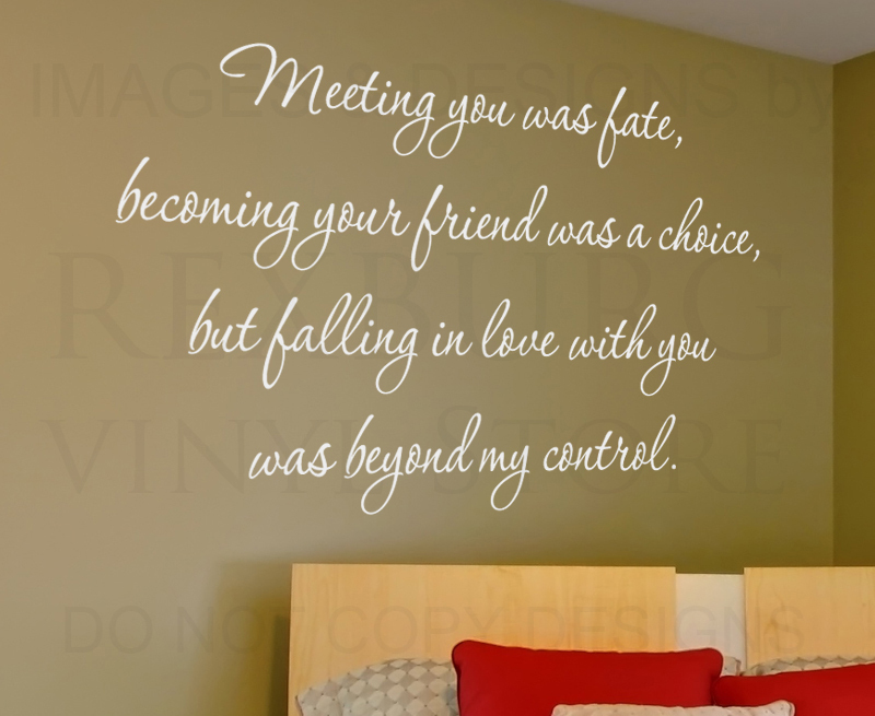 Vinyl Wall Decal Meeting You Was Fate Love L64 Graphic Sticker