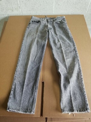 VTG RARE    1989 Levis 506 Black Acid Wash Jeans Red Tag Size 34 X 30 USA MADE  