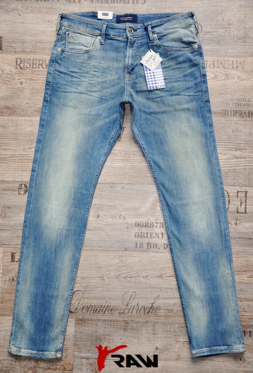 SCOTCH SODA TYE 356 NEW SLIM TAPERED MAN MENS JEANS STRETCH 33 34 36 WASHED