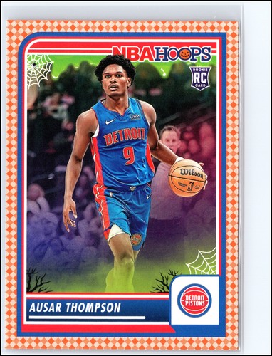 Ausar Thompson 2023-24 Hoops Haunted Hoops Orange Rookie #100 Detroit Pistons