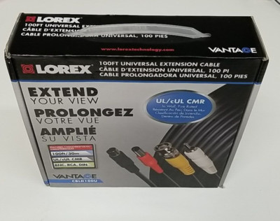 LOREX CBLD100U Universal Extension Cable, 100 FT, NEW
