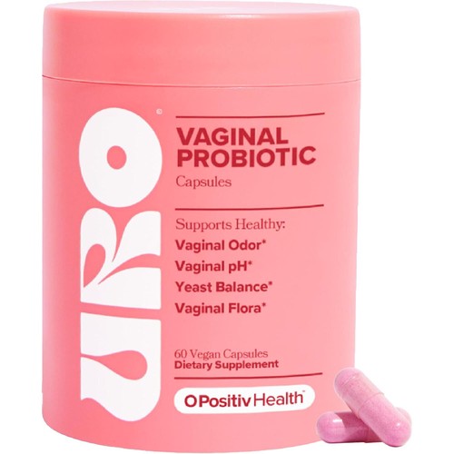 URO O Positiv Vaginal Probiotics for Women pH Balance with Prebiotics 60 COUNT