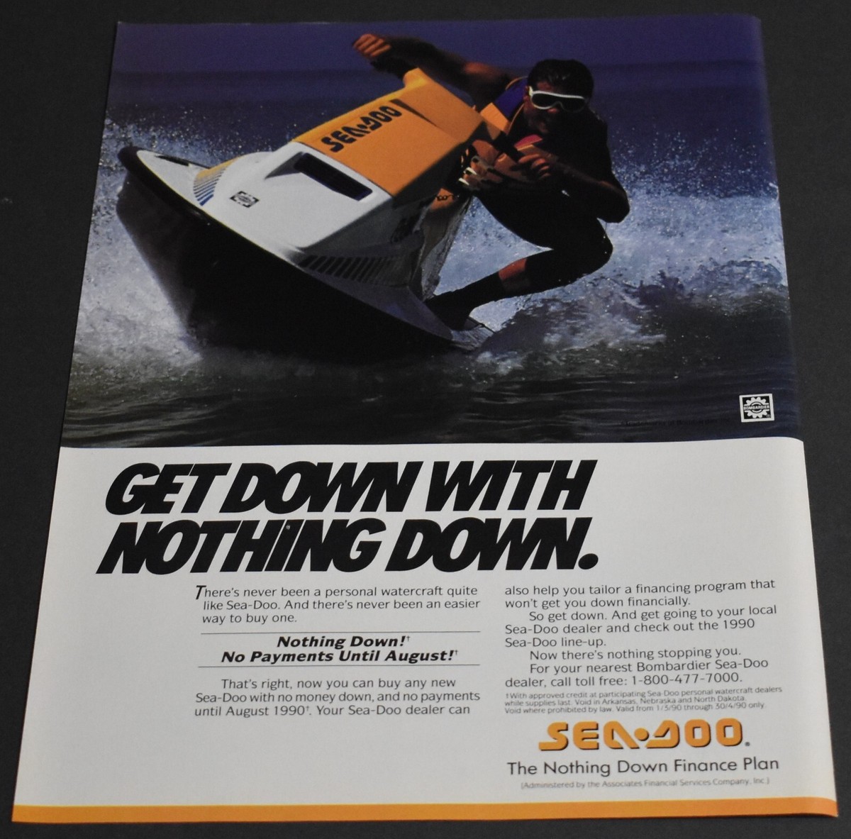 JET SET LEGER 販促ポスター A2 渡辺ペコ 開店告知 1990 Print Ad Sea Doo Watercraft Jet Ski Jet Summer Fun Nothing