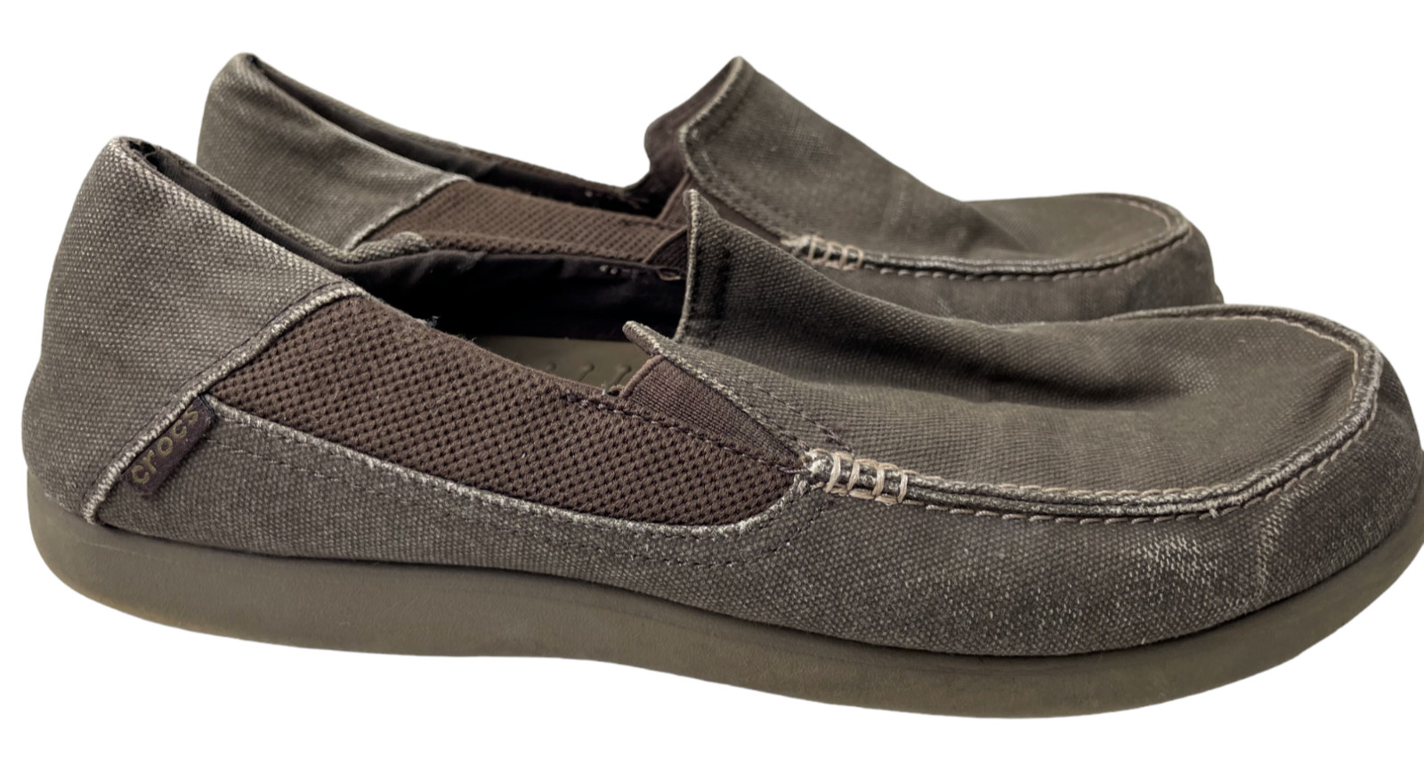 Crocs Men's Santa Cruz II Triple Comfort Brown Canvas… Gem