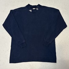 New York Yankees Mock Neck Turtleneck Adidas MLB Official Vintage 90s Men Medium